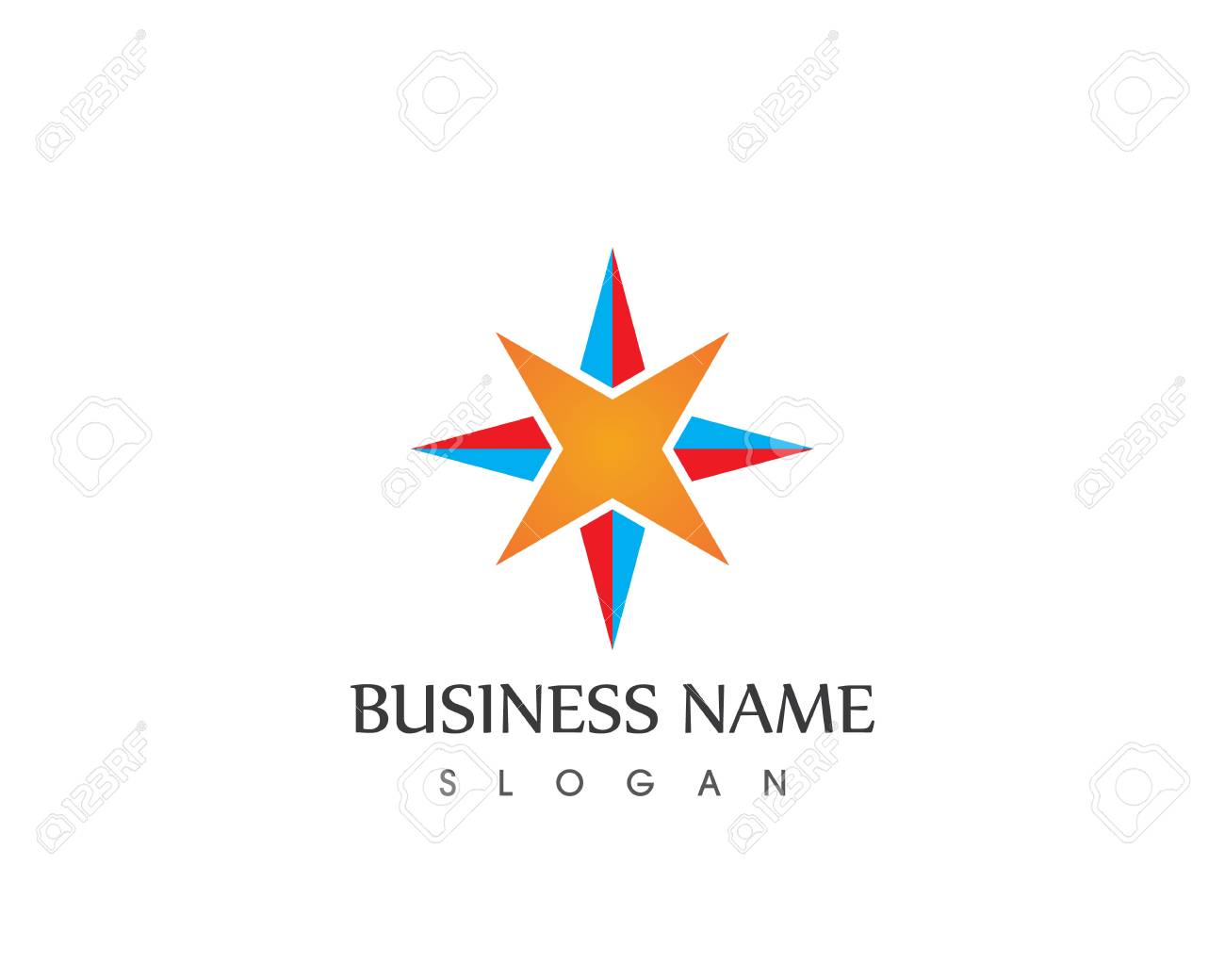 vector compass signs and symbols logo template royalty free