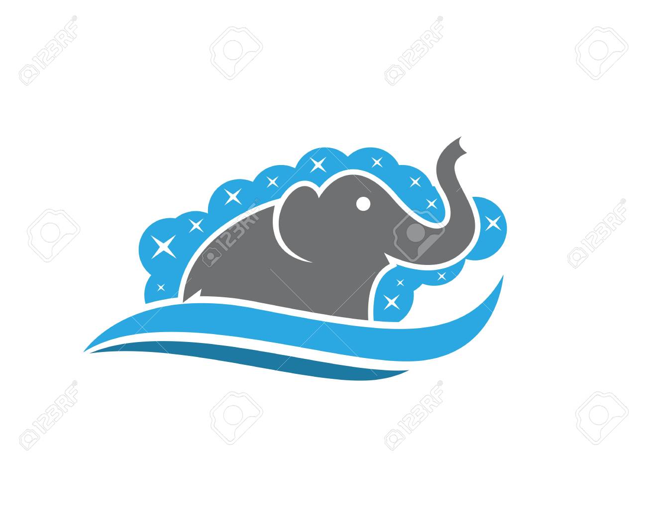 elephant logo vector template ロイヤリティフリークリップアート