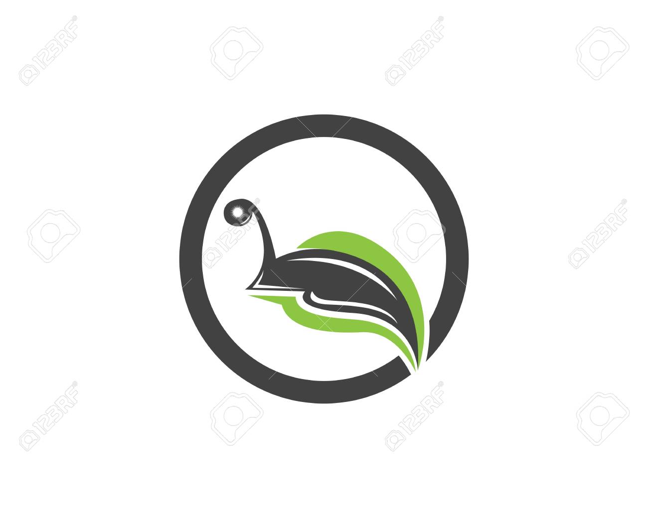 snail in leaf logo