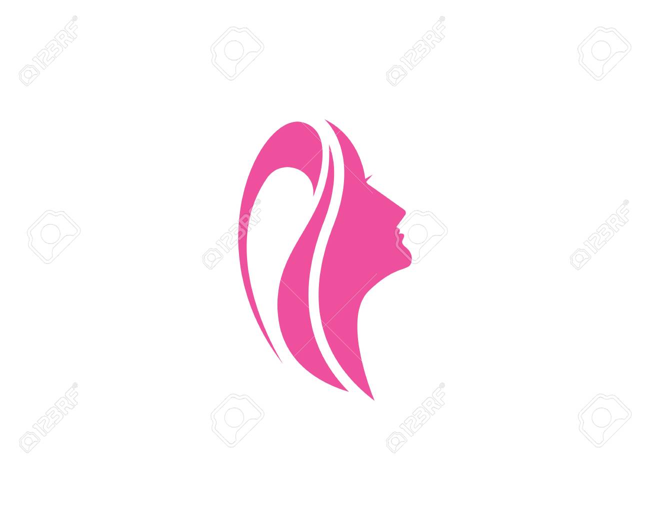 Face Woman Beauty Spa Logo Design Illustration Royalty Free