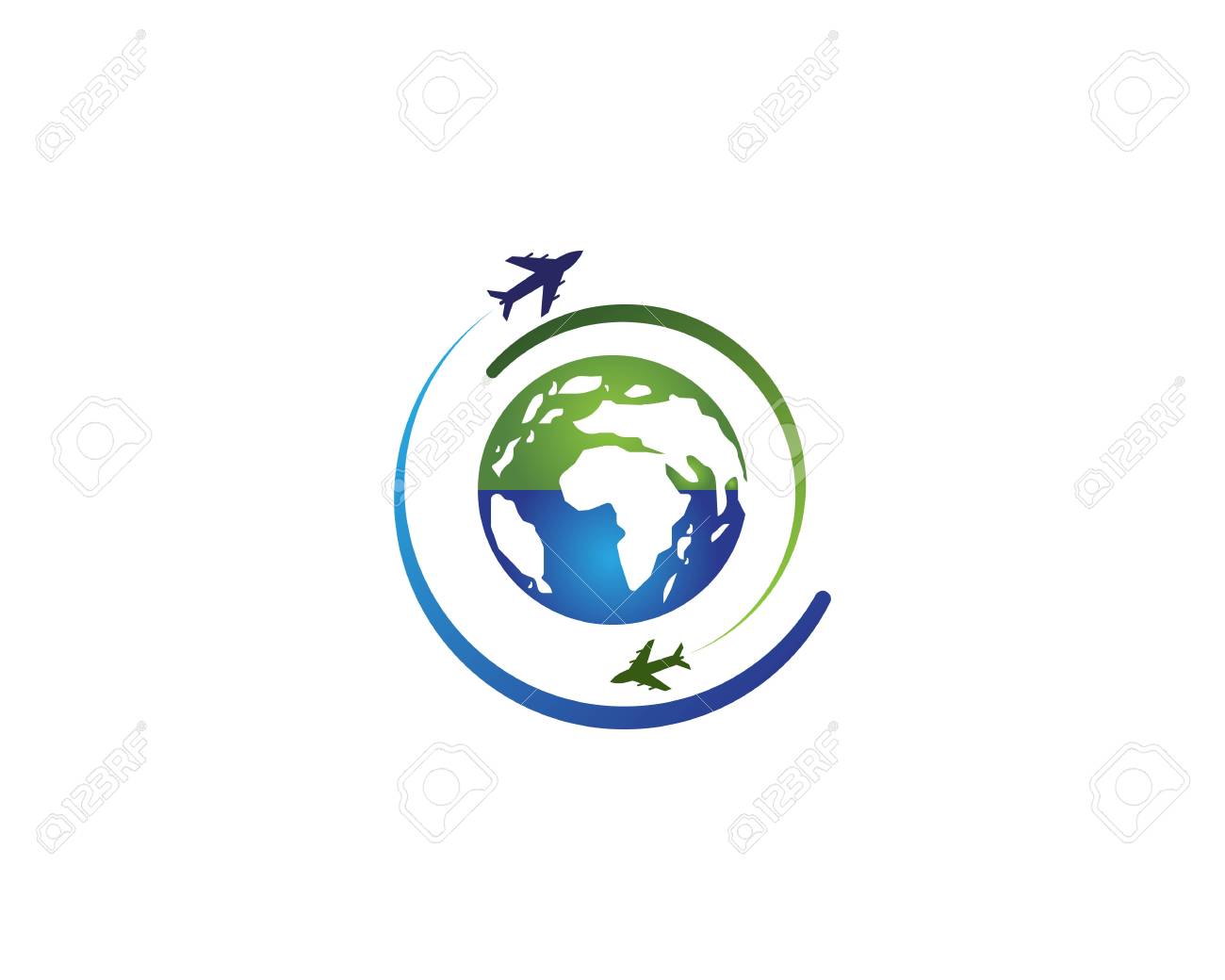 Globe Earth Map Abstract Logo Vector Royalty Free Cliparts