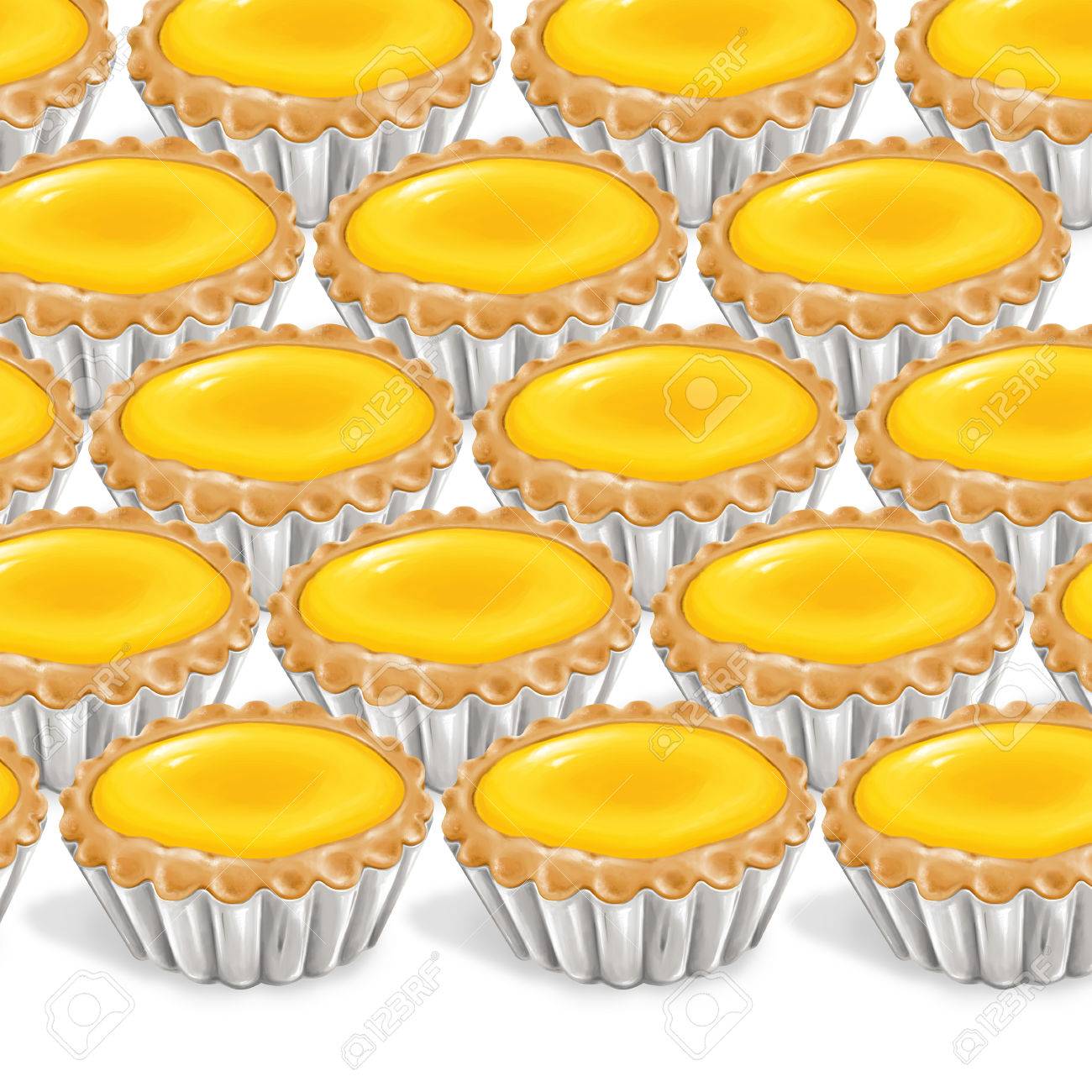 A Illustration Of Hong Kong Style Food Egg Tarts Stock Photo Picture And Royalty Free Image Image