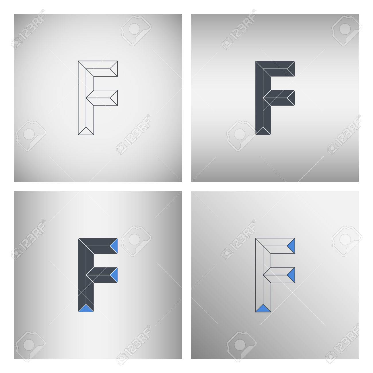 set of letter f logo icons logo design template vector letter f template