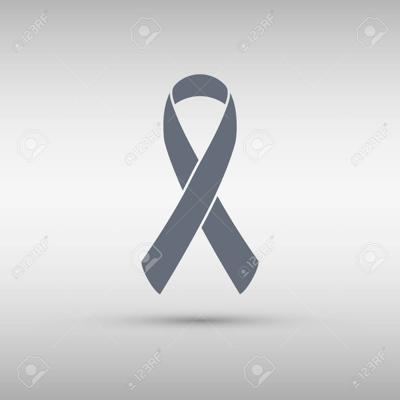 grey awareness ribbon awareness ribbon template vector