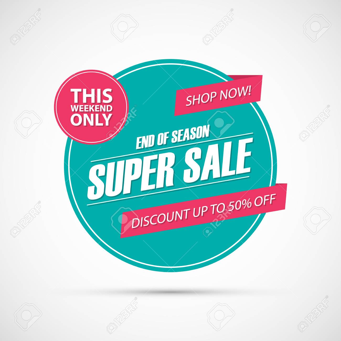 スーパー セール 週末特別提供にのみ 50 を割引します シーズンの終わり お買い物はこちら イラスト のイラスト素材 ベクタ Image