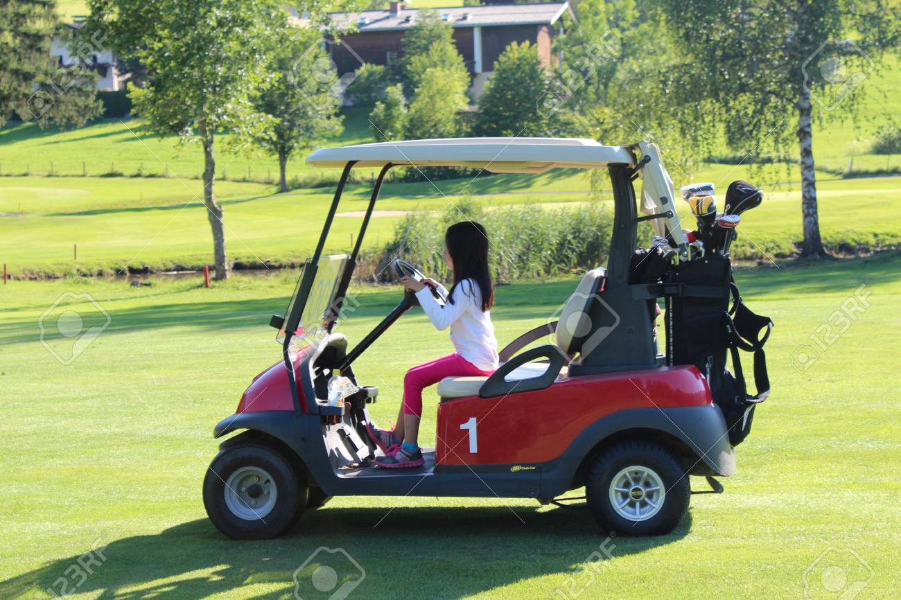 Golf Course Cart Girls Golf Course Cart Girls