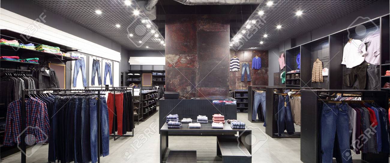 luxury and fashionable brand new interior of cloth store - 32047971 luxury and fashionable brand new interior of cloth store - 32047971
