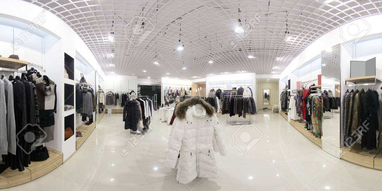 luxury and fashionable brand new interior of cloth store - 35288651 luxury and fashionable brand new interior of cloth store - 35288651
