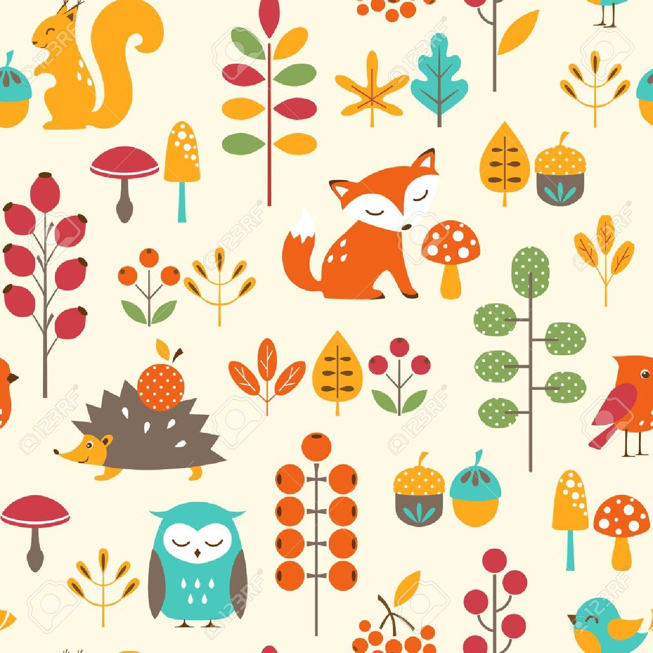 Seamless Autumn Pattern With Cute Animals Royalty Free Svg Cliparts Vectors And Stock Illustration Image Seamless Autumn Pattern With Cute Animals Royalty Free Svg Cliparts Vectors And Stock Illustration Image