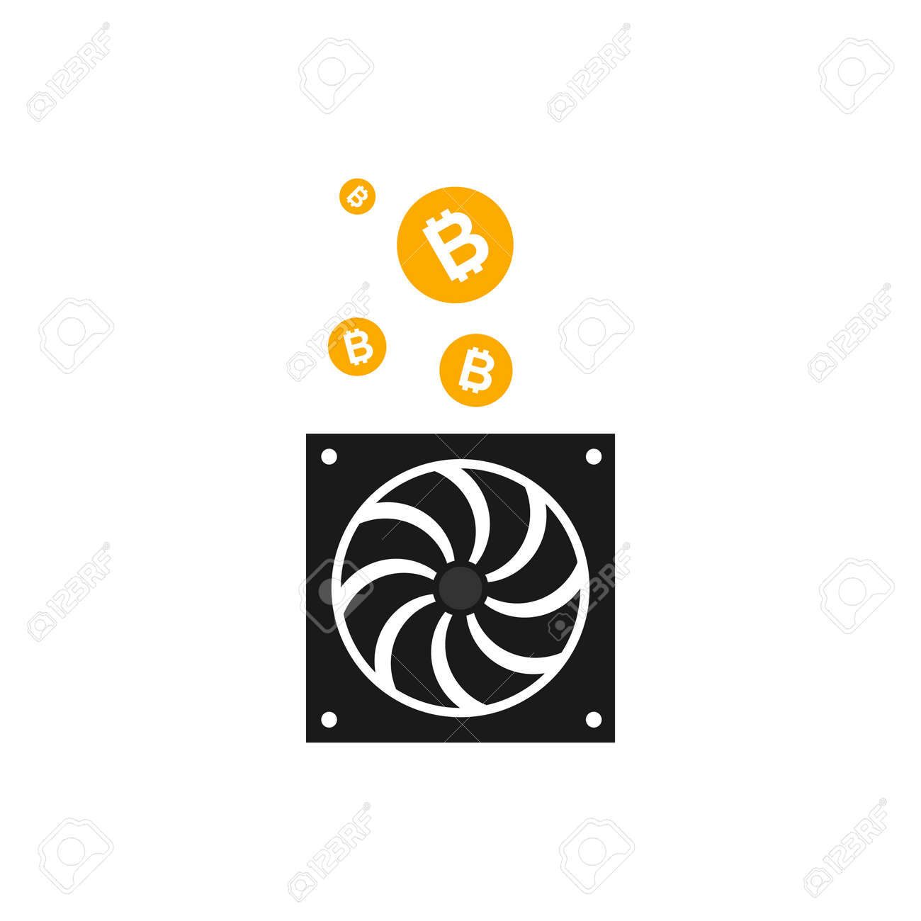 Ilustração Vector Gráfico Do Logotipo De Mineração De Bitcoin. Perfeito  Para Usar Para A Empresa De Mineração Royalty Free SVG, Cliparts, Vetores,  e Ilustrações Stock. Image 177523218
