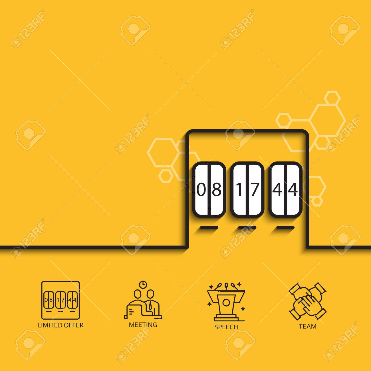 黄色の背景に限定の絵のバナーです のイラスト素材 ベクタ Image 黄色の背景に限定の絵のバナーです のイラスト素材 ベクタ Image