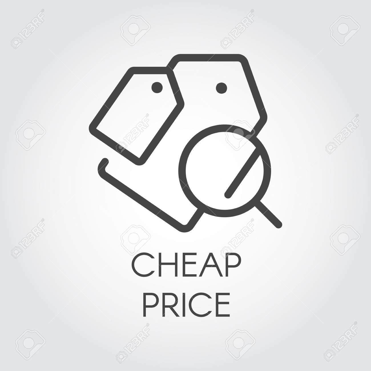 cheap price line icon