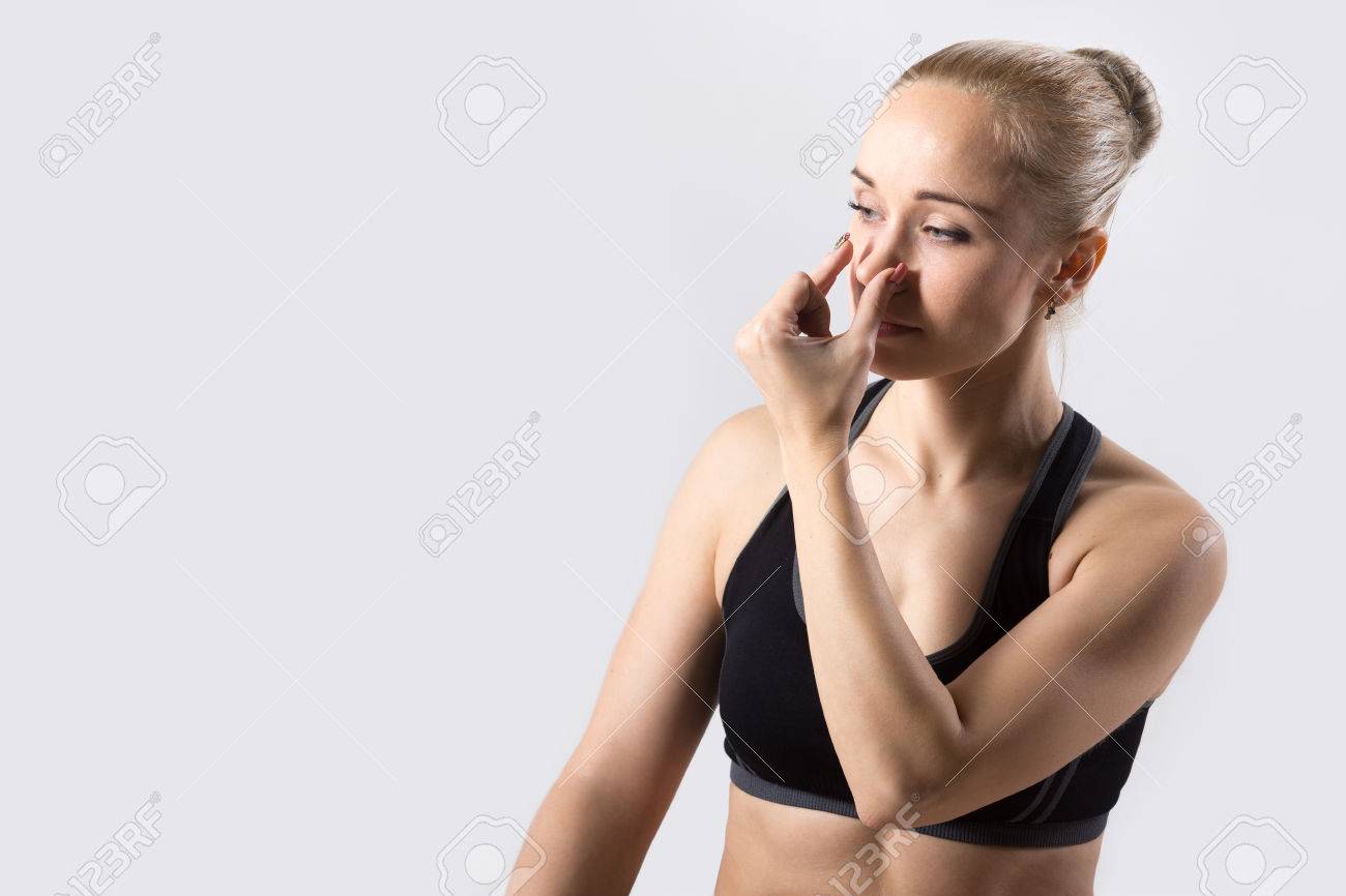 Portrait Of Sporty Beautiful Young Woman Practicing Yoga Nadi Stock Photo Picture And Royalty Free Image Image