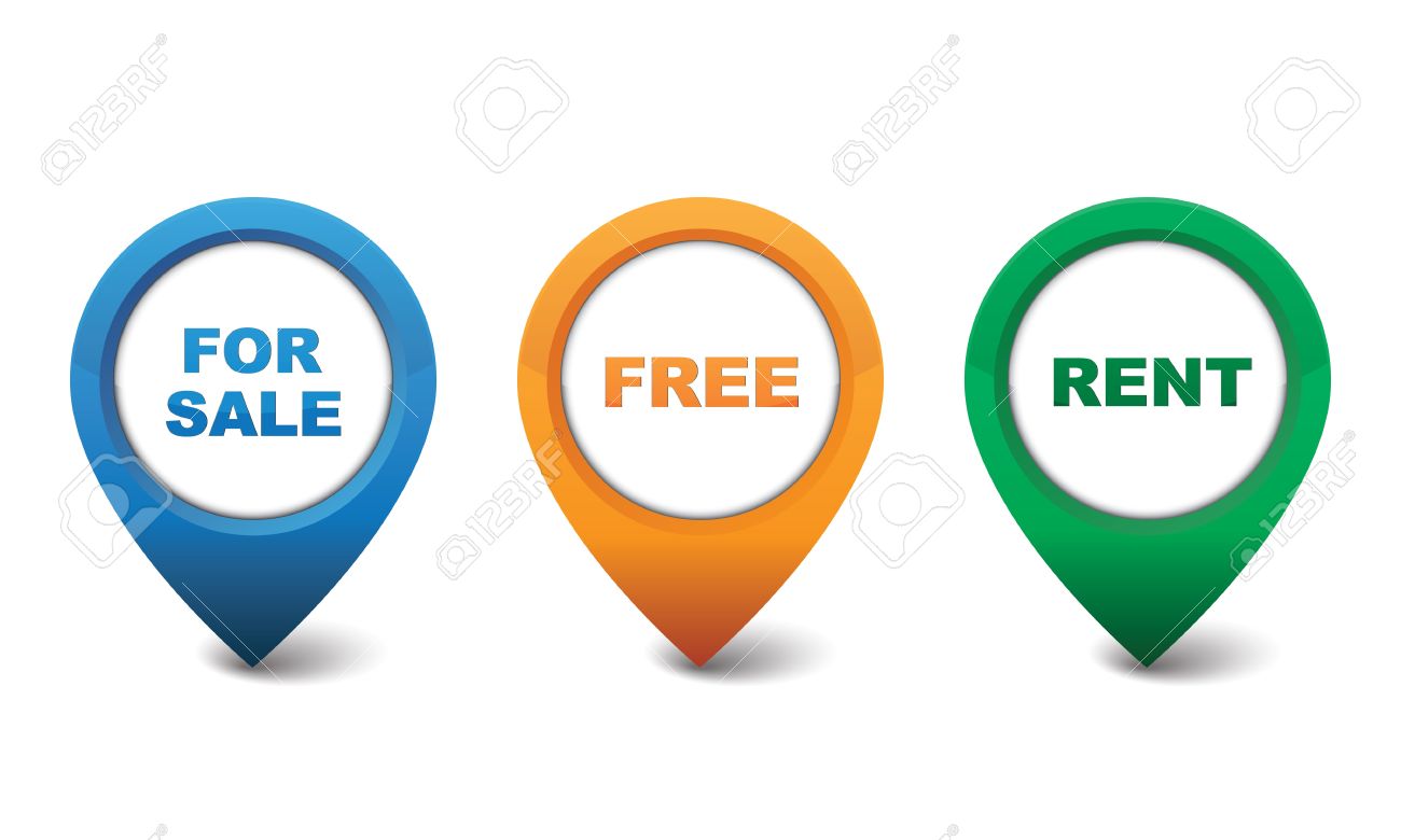 販売のため 無料 フリー アイコンのベクトル イラストの賃貸料します のイラスト素材 ベクタ Image