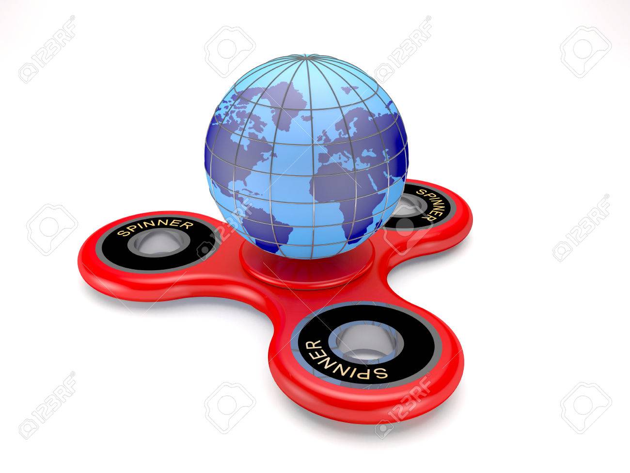 Modern Toy Spinner And Earth Globe On White Background (d - Modern Toy Spinner And Earth Globe On White Background (d Illustration)stock Illustration modern toy spinner and earth globe on white background (d - modern toy spinner and earth globe on white background (d illustration)stock illustration