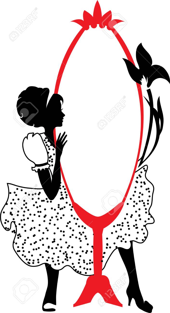 レトロな水玉ドレス ベクトル イラストの女性 美しい女性は花とミラーの近くに座っています Beautifulfashion シルエットのイラスト素材 ベクタ Image レトロな水玉ドレス ベクトル イラストの女性 美しい女性は花とミラーの近くに座っています Beautifulfashion シルエットのイラスト素材 ベクタ Image