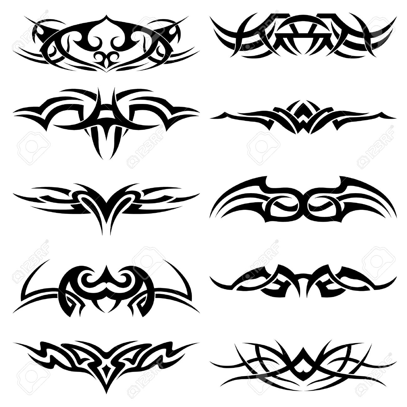 Tribal-Tattoos 8116763-Set-of-tribal-tattoo-including-Stock-Vector-design