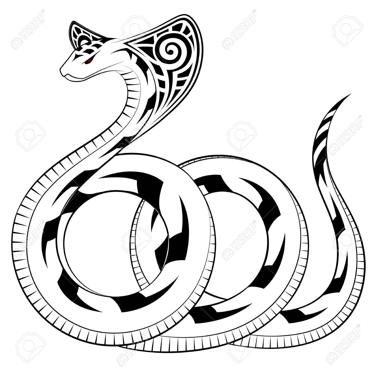 snake cobra in the form of a tribal tattoo royalty free cliparts snake cobra in the form of a tribal tattoo royalty free cliparts