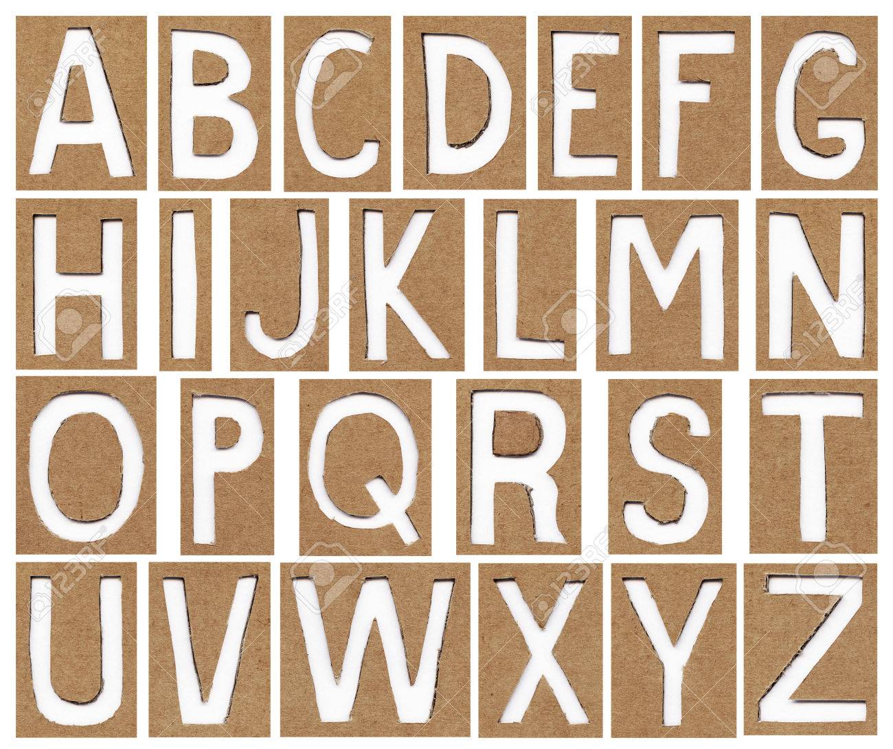 Alphabet Buchstaben Aus Pappe Papier Schule Hintergrund Gemacht Lizenzfreie Fotos Bilder Und Stock Fotografie Image 22317908