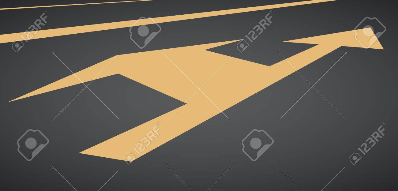 オレンジ色の矢印は 左 まっすぐ黒いアスファルトの道路を表示します のイラスト素材 ベクタ Image オレンジ色の矢印は 左 まっすぐ黒いアスファルトの道路を表示します のイラスト素材 ベクタ Image