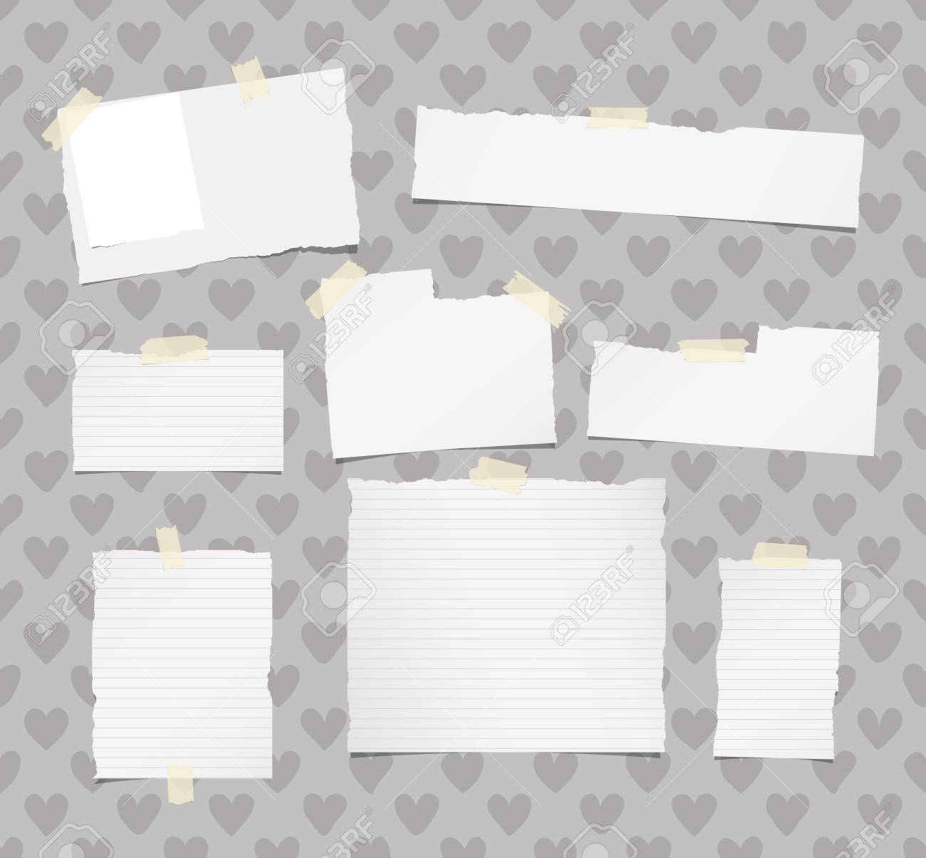 ripped white ruled note notebook copybook paper sheets stuck ripped sheets