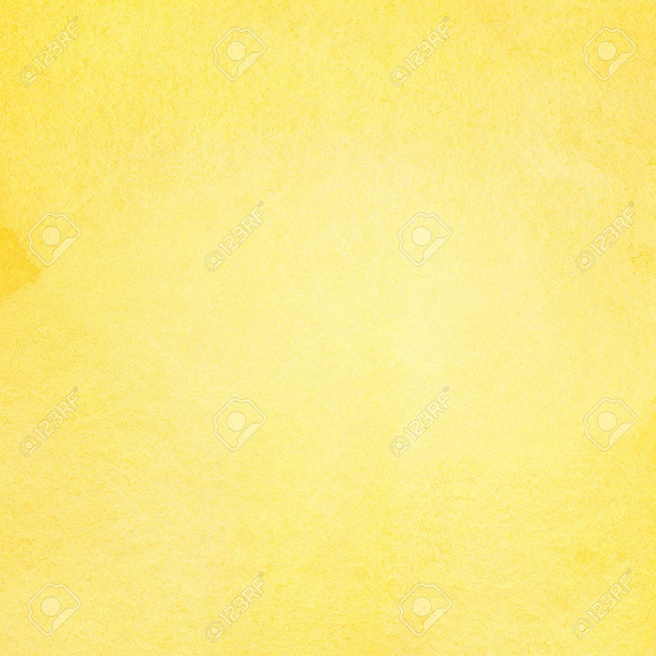 Abstract Light Yellow Watercolor Background Painted On Watercolor