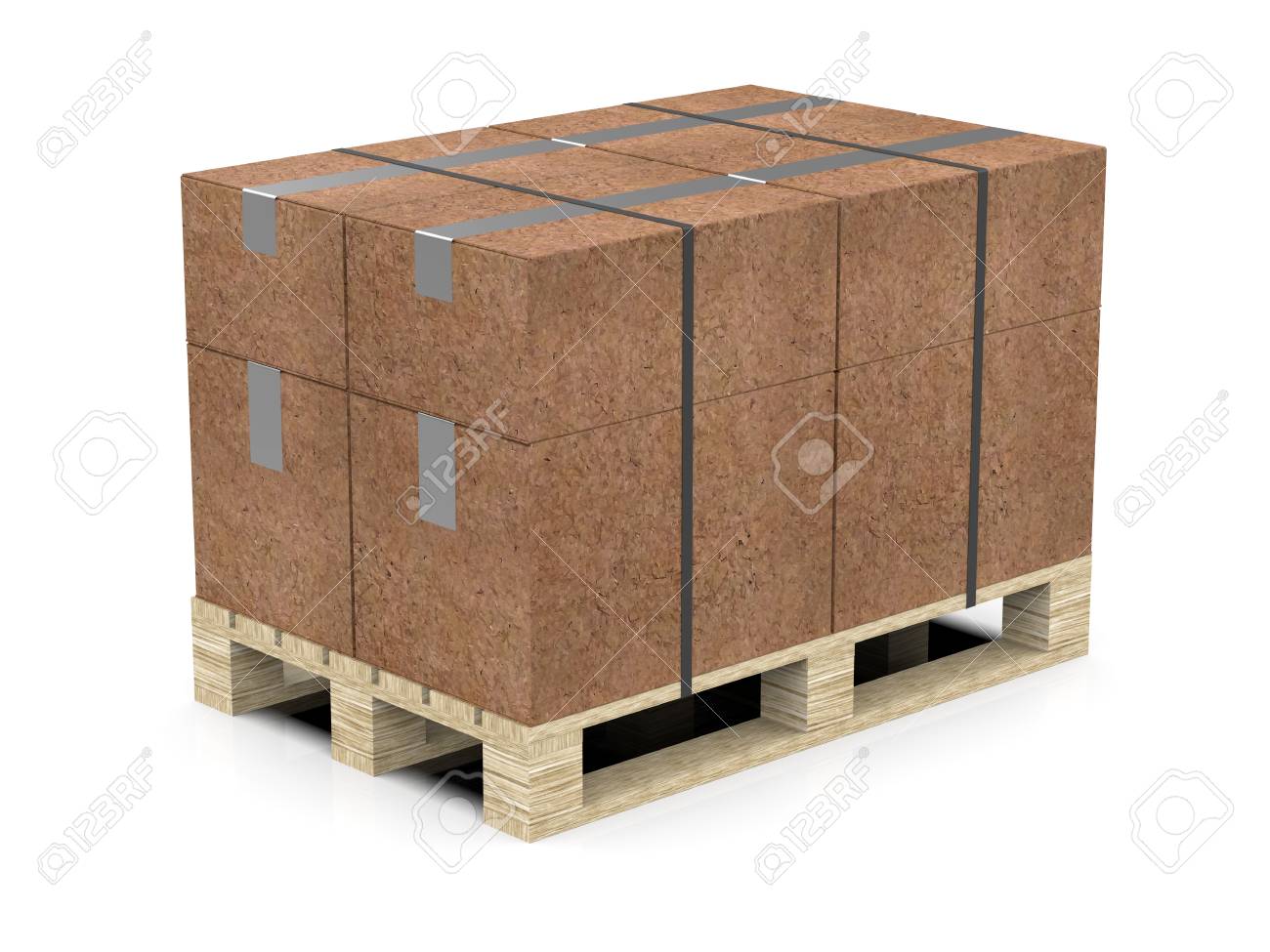 Download Europallets With Packed Boxes Of Recycled Material Tied With Stock Photo Picture And Royalty Free Image Image 102665026