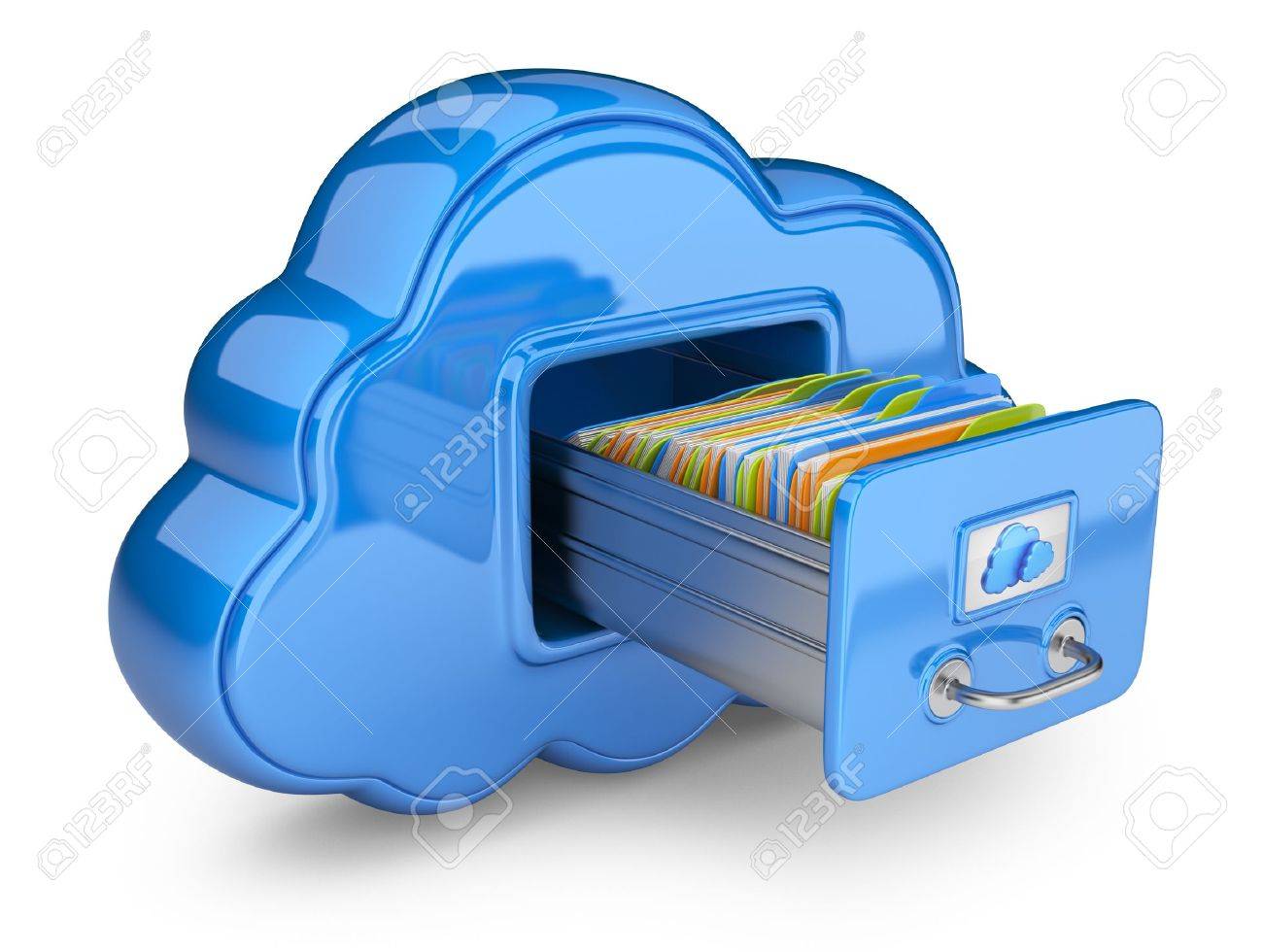 File storage in cloud 3D computer icon isolated on white - 14846799 File storage in cloud 3D computer icon isolated on white - 14846799