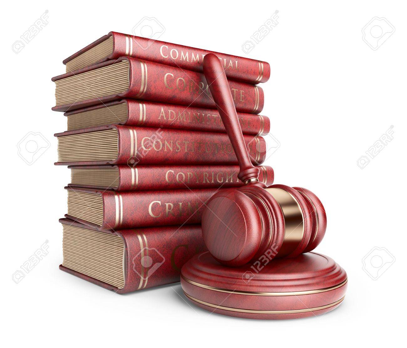 Wooden gavel with books. LAW concept. 3D Icon isolated - 18235759 Wooden gavel with books. LAW concept. 3D Icon isolated - 18235759