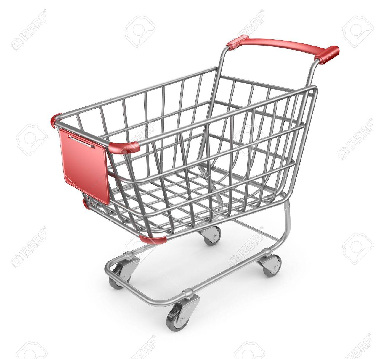 Market shopping cart 3D. Isolated on white background - 19054561 Market shopping cart 3D. Isolated on white background - 19054561