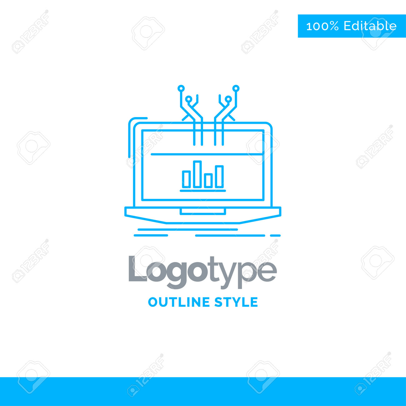 Blue Logo Design For Analysis Analytical Management Online Royalty Free Cliparts Vectors And Stock Illustration Image