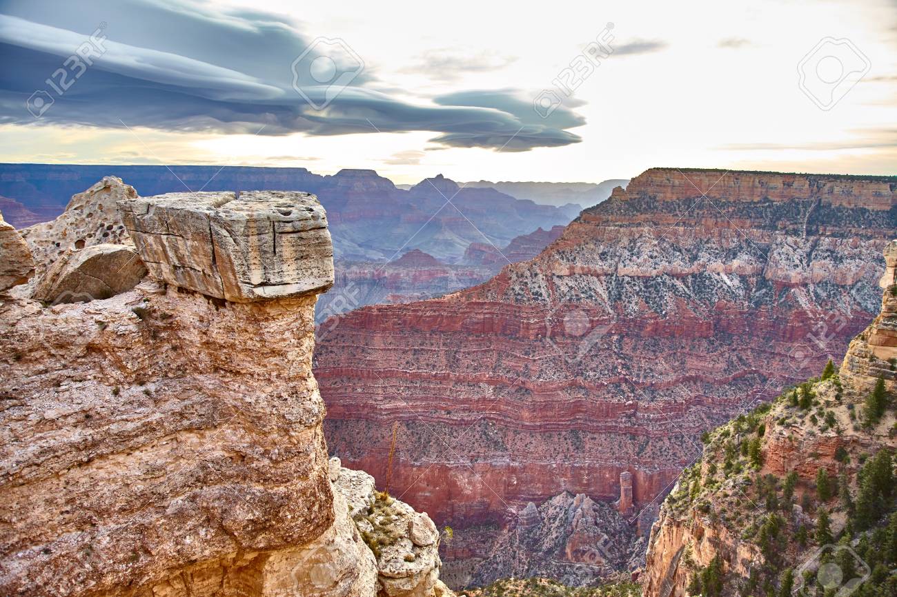 Lever Du Soleil Au Soleil Du Matin Au Grand Canyon Arizona Usa