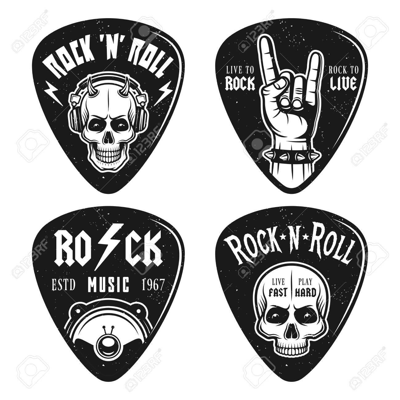 Rock and Roll Electric Guitar Svg, Guitar Pick Svg, Guitar