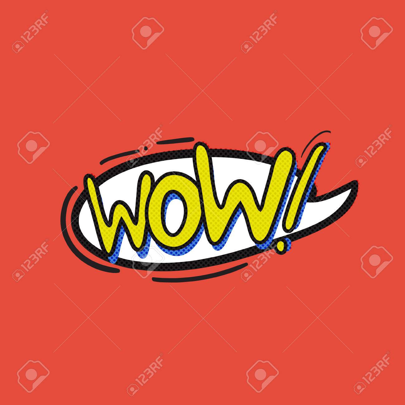 Pop Art Wow Logo Retro Style Poster Vector Pop Art Illustration Royalty Free Cliparts Vectors And Stock Illustration Image