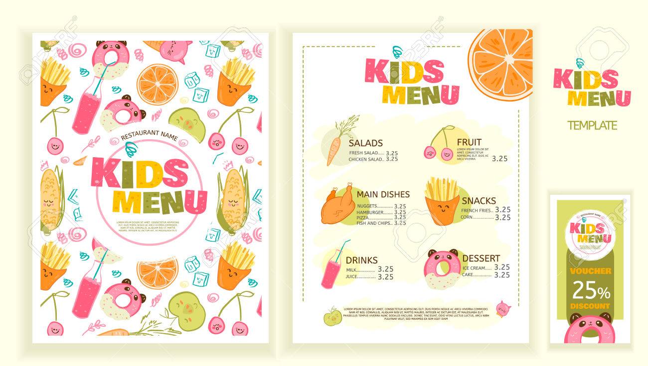 かわいいカラフルな子供たちの食事メニュー ベクトル テンプレート 面白いスナック 果物や野菜 レストラン カフェ バーのメニューのデザイン のイラスト素材 ベクタ Image かわいいカラフルな子供たちの食事メニュー ベクトル テンプレート 面白いスナック 果物や野菜 レストラン カフェ バーのメニューのデザイン のイラスト素材 ベクタ Image