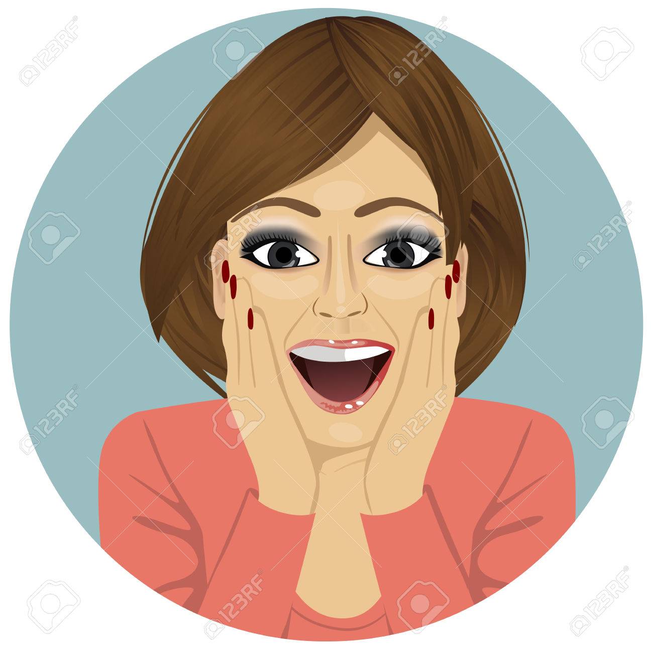 clipart of a surprised face