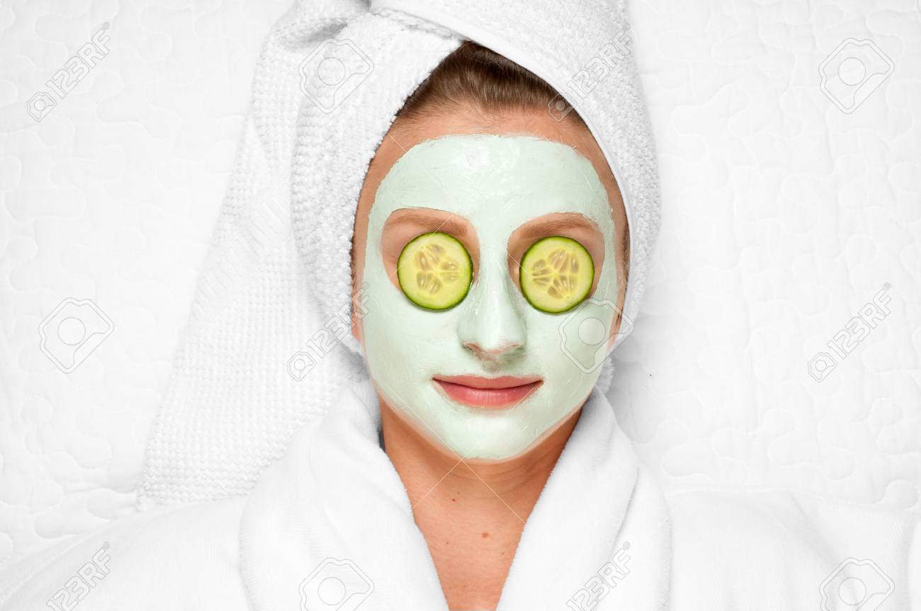 Download Beautiful Young Woman Is Getting Facial Clay Mask At Spa Lying Stock Photo Picture And Royalty Free Image Image 64450494 PSD Mockup Templates