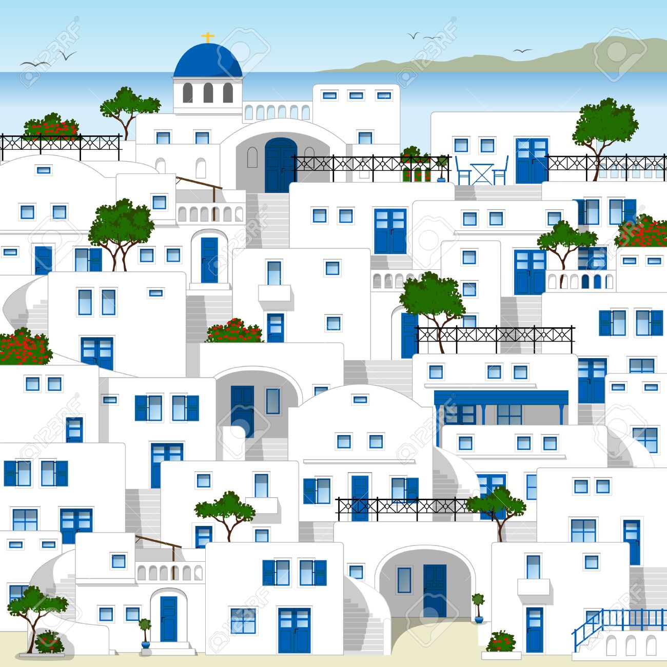 Traditional Greek Houses traditional greek houses royalty free cliparts, vectors, and stock Traditional Greek Houses traditional greek houses royalty free cliparts, vectors, and stock