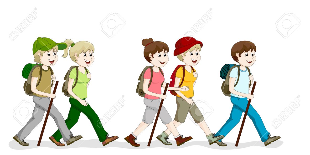 Randonnée De Groupe Clip Art Libres De Droits , Vecteurs Et Illustration. Image 37620471.