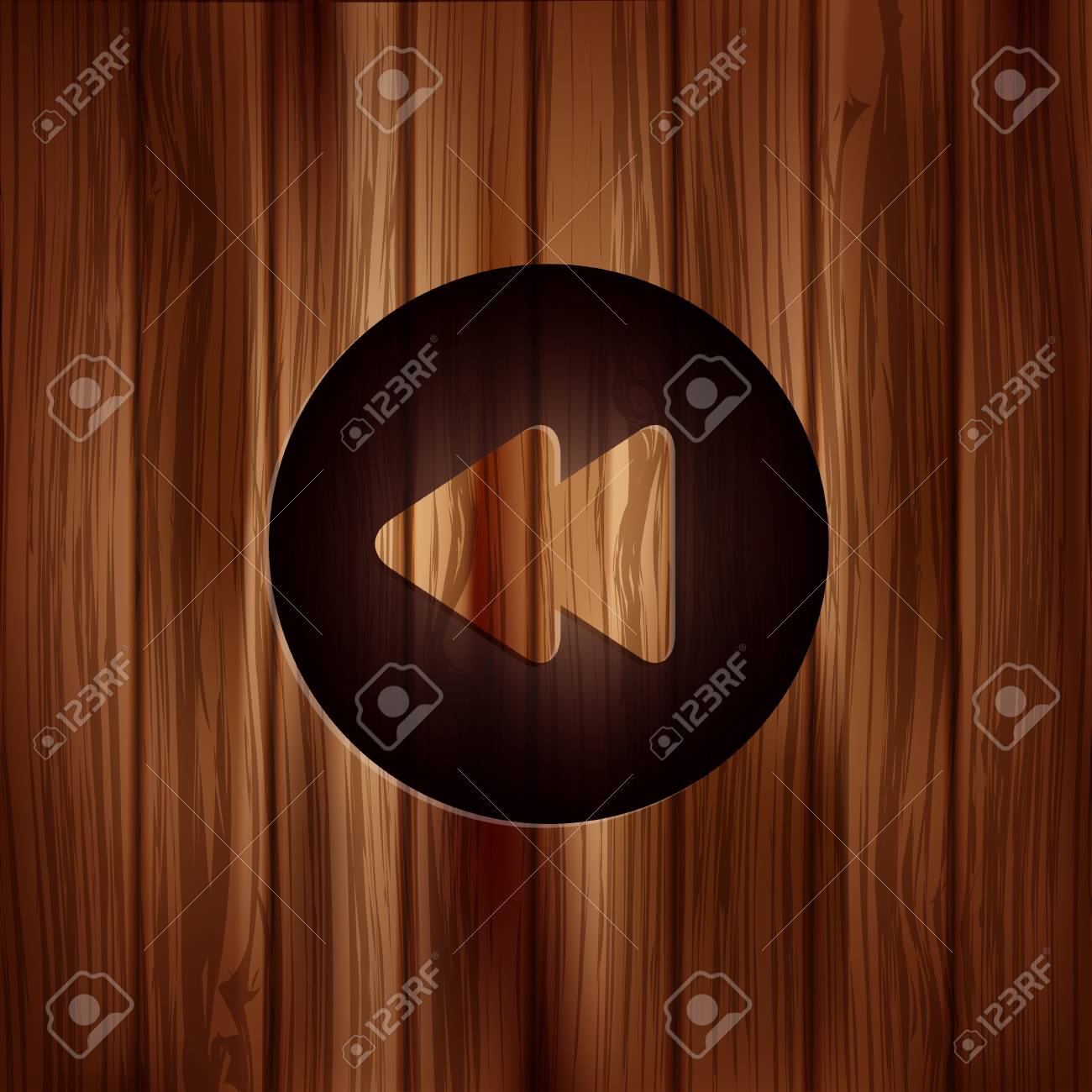 リバースまたはアイコンを巻き戻し メディア プレーヤーです のイラスト素材 ベクタ Image