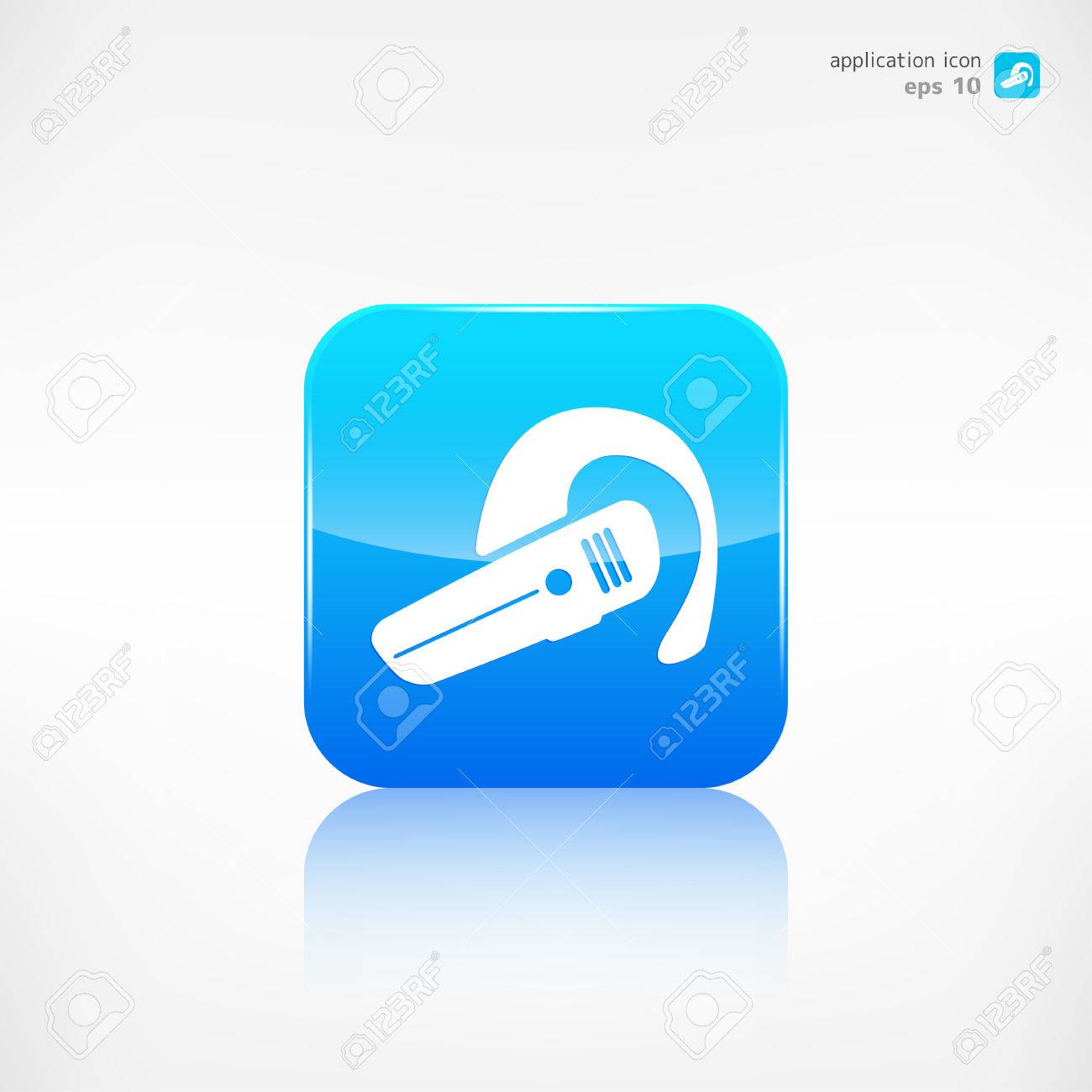 Bluetooth ヘッドセットのアイコン ワイヤレス接続のイラスト素材 ベクタ Image