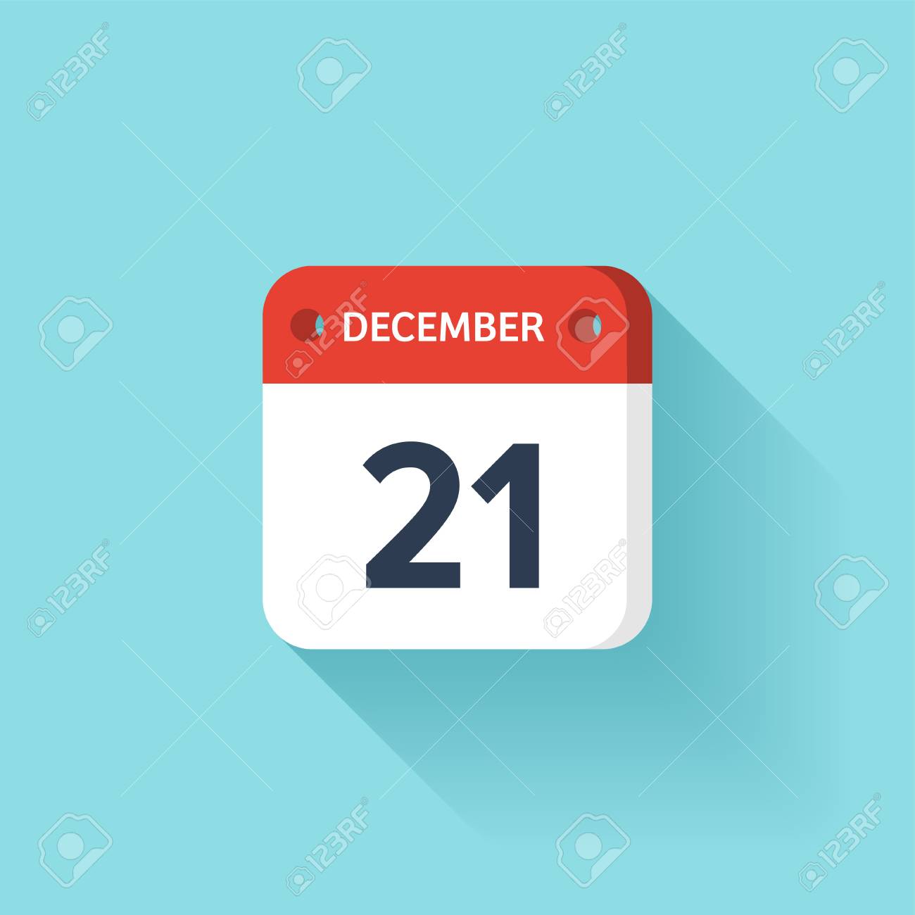 December 21. Isometric Calendar Icon With Shadow.Vector Illustration,Flat  Style.Month And  Date.Sunday,Monday,Tuesday,Wednesday,Thursday,Friday,Saturday.Week,Weekend,Red  Letter Day. Holidays 2017. Royalty Free SVG, Cliparts, Vectors, and Stock  ...