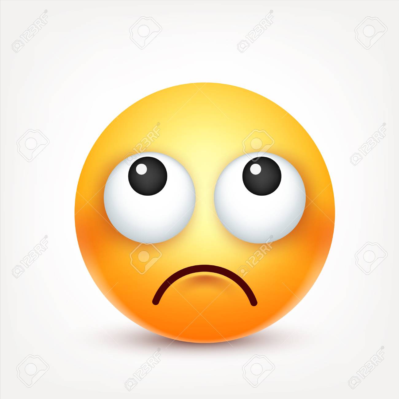 Smiley,emoticon. Yellow Face With Emotions. Facial Expression. 3d Realistic  Emoji. Sad,happy,angry Faces.Funny Cartoon Character.Mood. Web Icon. Vector  Illustration. Royalty Free SVG, Cliparts, Vectors, and Stock Illustration.  Image 81809873., image size:1300x1299