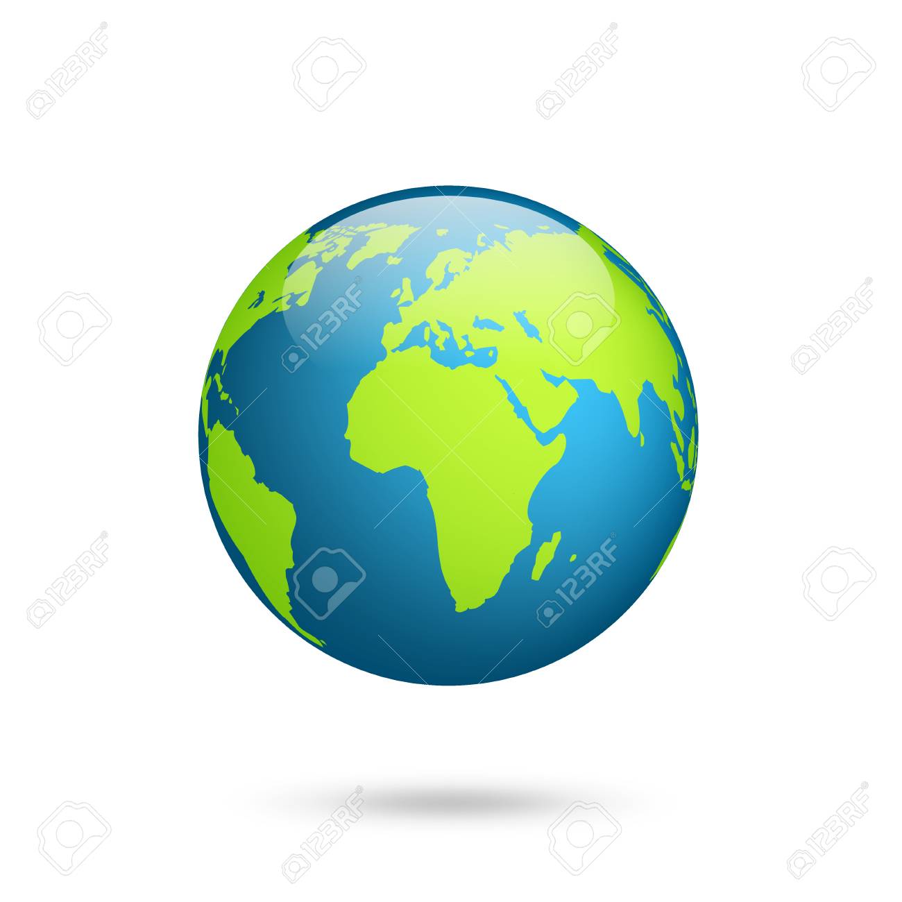 globo terráqueo mapa del mundo establecido planeta con continentes