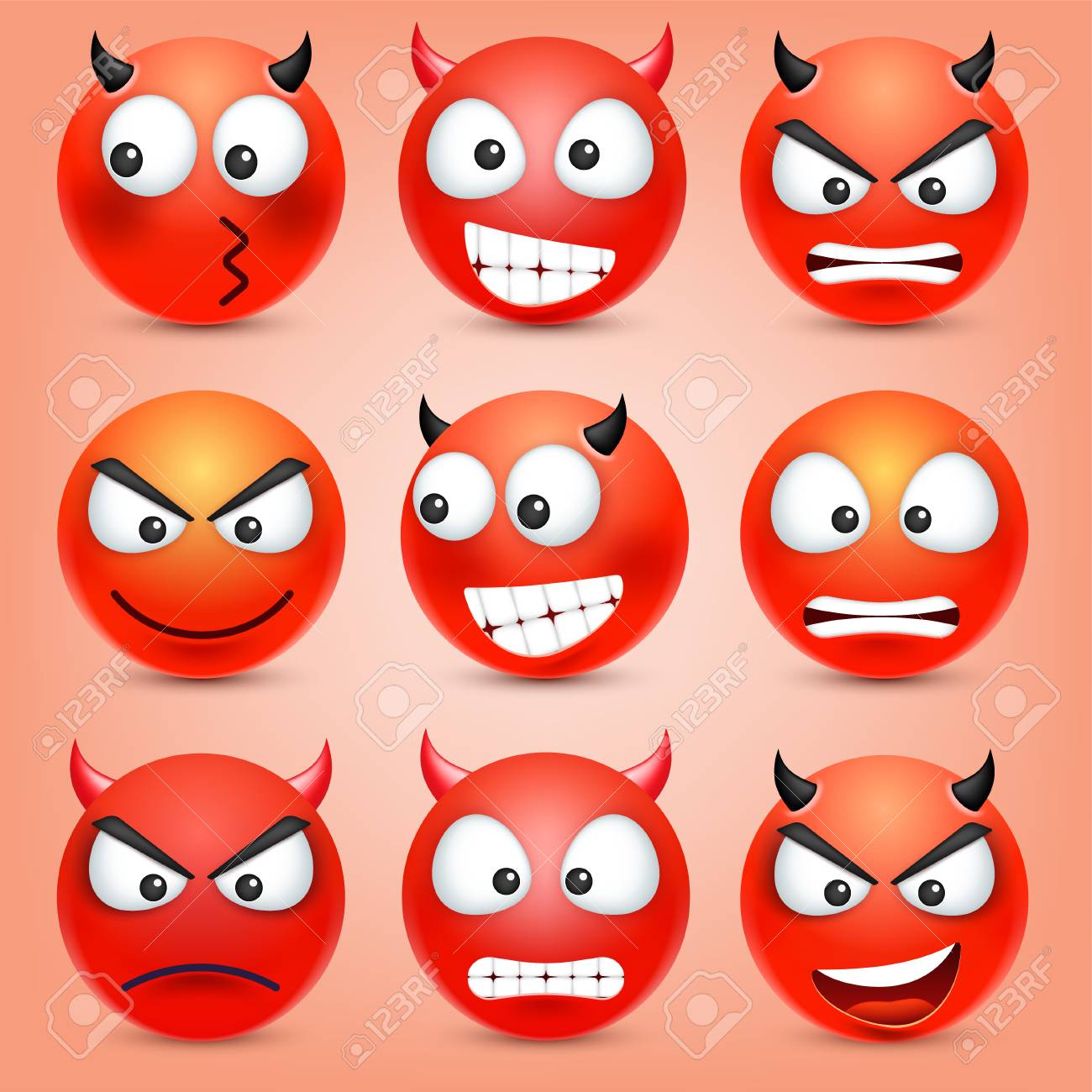 絵文字 顔文字を設定します 感情と黄色の顔 顔の表情 3 D のリアルな絵文字 面白い漫画のキャラクター 気分 Web アイコン ベクトルの図 のイラスト素材 ベクタ Image 5062