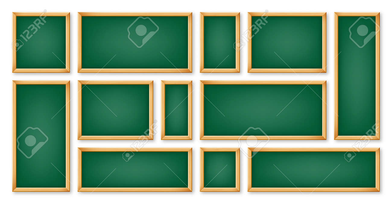 Vários quadros de giz realistas em um quadro de madeira. placa de menu de restaurante verde. quadro-negro escolar, escrevendo superfície para texto ou desenho. placas de publicidade ou apresentação em branco. ilustração vetorial - 189293271 Vários quadros de giz realistas em um quadro de madeira. placa de menu de restaurante verde. quadro-negro escolar, escrevendo superfície para texto ou desenho. placas de publicidade ou apresentação em branco. ilustração vetorial - 189293271
