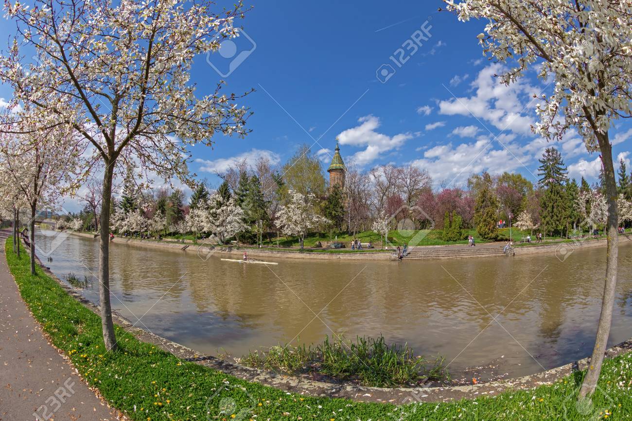 timisoara romania april 10 2018 panoramic view in fish eye