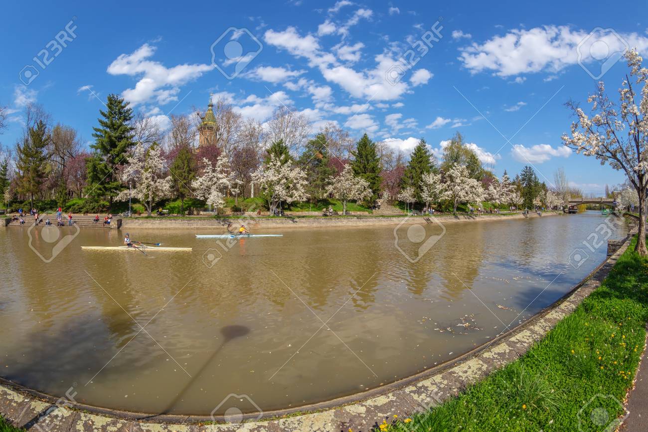 timisoara romania april 10 2018 panoramic view in fish eye