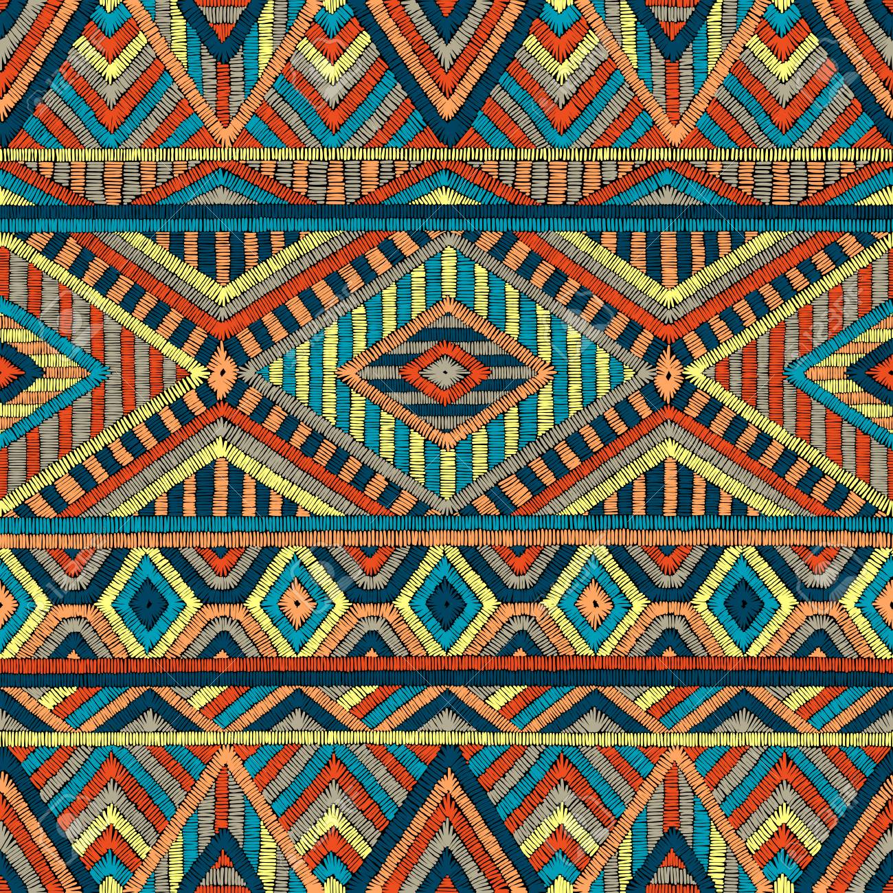 Gestickte Nahtlose Geometrische Muster . Ornament Für Den Teppich ... Gestickte Nahtlose Geometrische Muster . Ornament Für Den Teppich ...