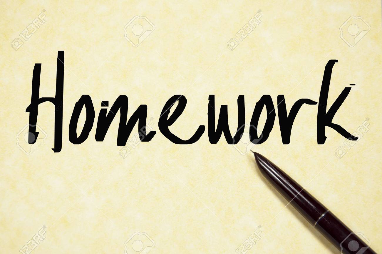 homework word write on paper homework word